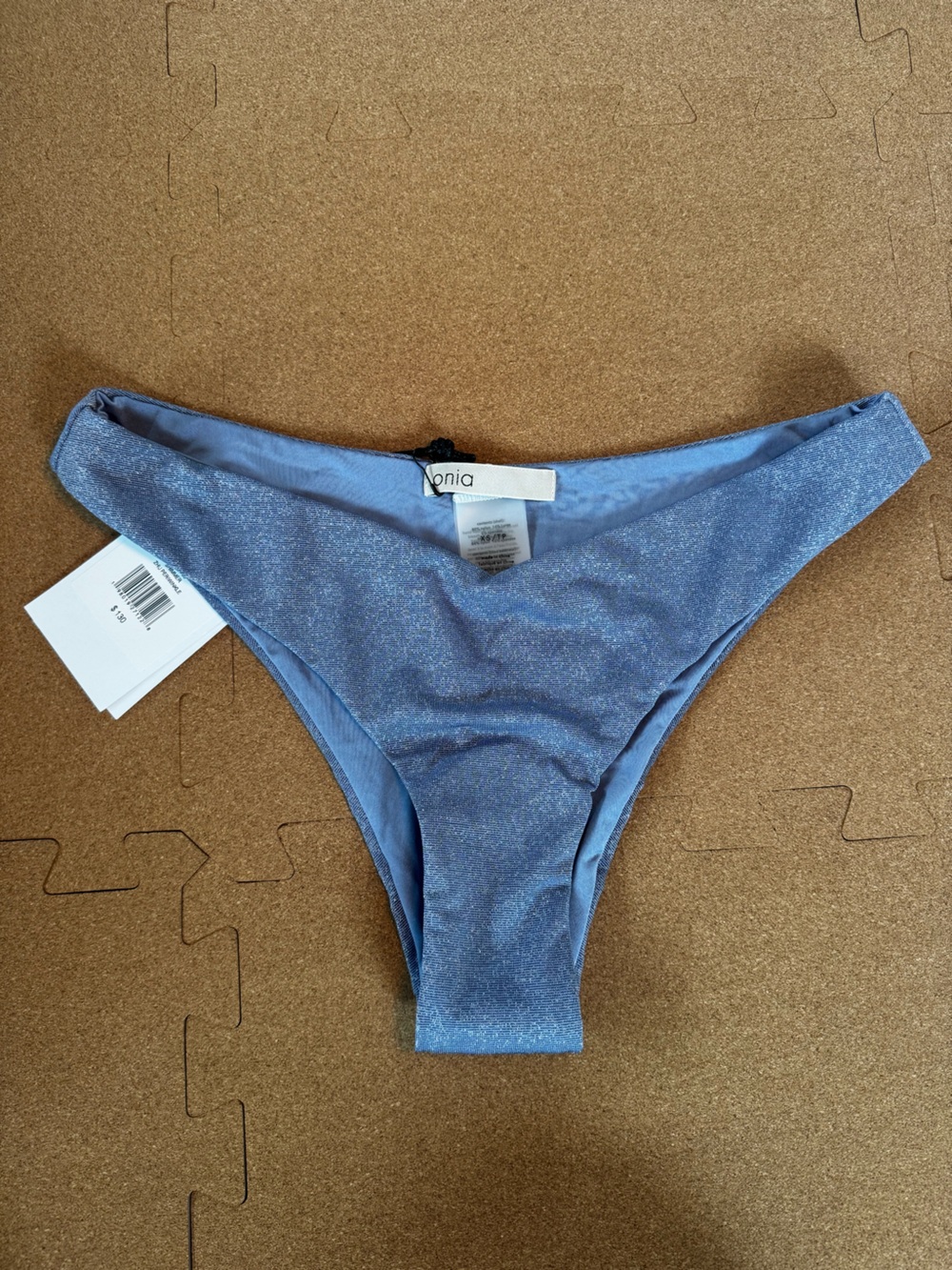 Onia Chiara Bikini Bottom in Lavender Shimmer (XS)